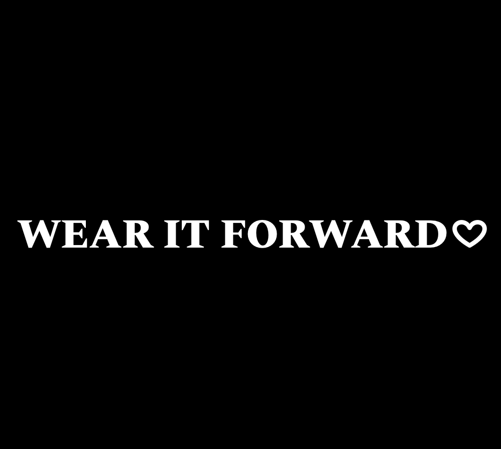 Wear It Forward Stainless Steel Bottle - black with white logo