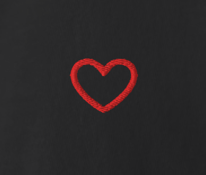 The Original "Heart on Your Sleeve" tee - black with red heart