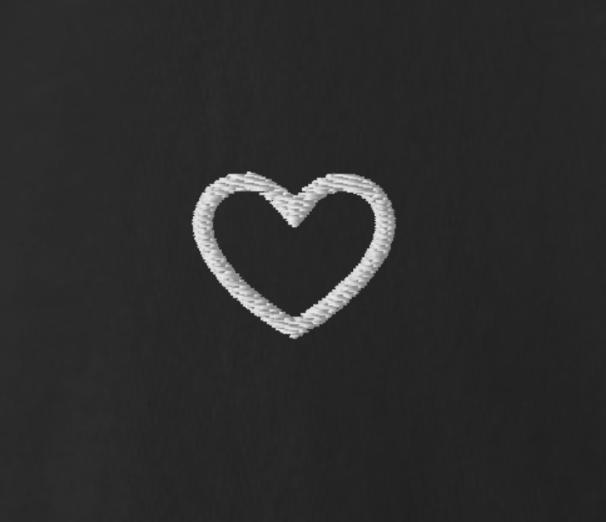 The Original "Heart on Your Sleeve" tee - black with white heart