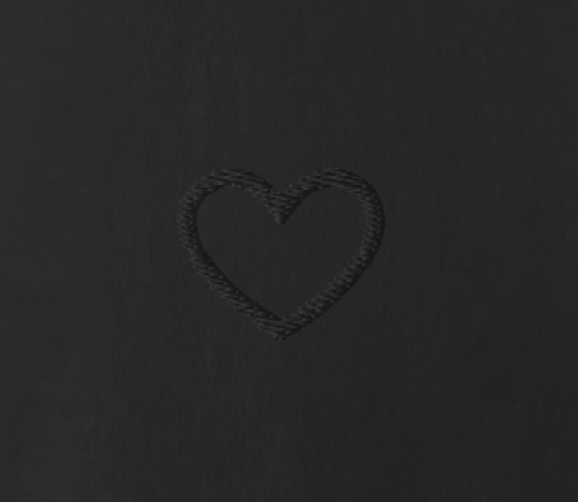 The Original "Heart on Your Sleeve" tee - black with black heart