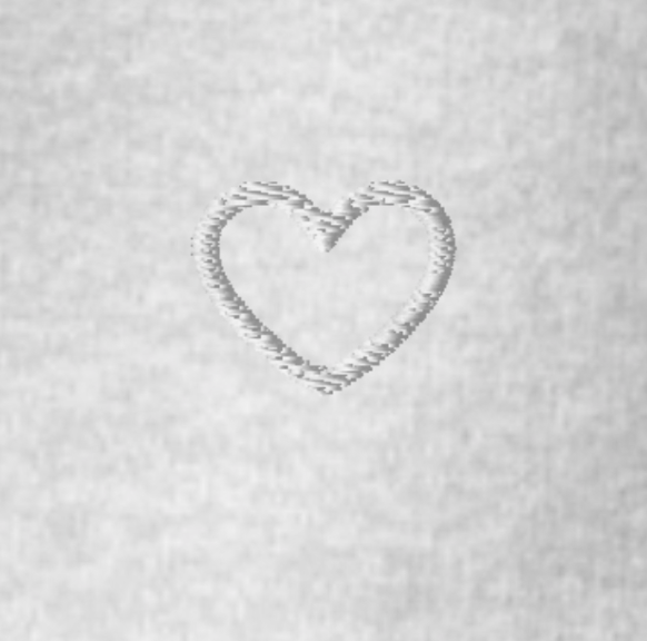 The Heart on Your Sleeve Crew Neck Sweatshirt - ash gray with white heart