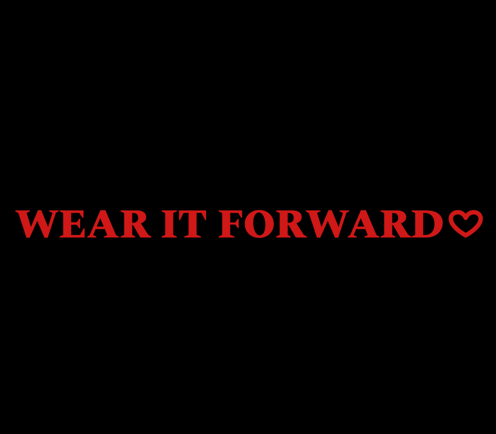 Wear It Forward Stainless Steel Bottle - black with red logo