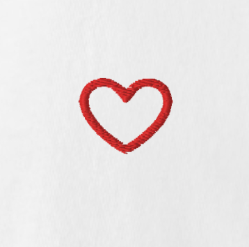 The Original "Heart on Your Sleeve" tee - white with red heart