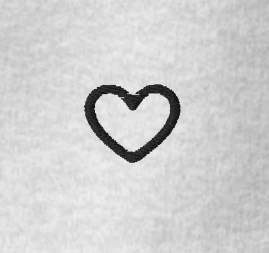 The Heart on Your Sleeve Crew Neck Sweatshirt - ash gray with black heart