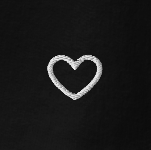 The "Heart on Your Sleeve" Hoodie - black with white heart