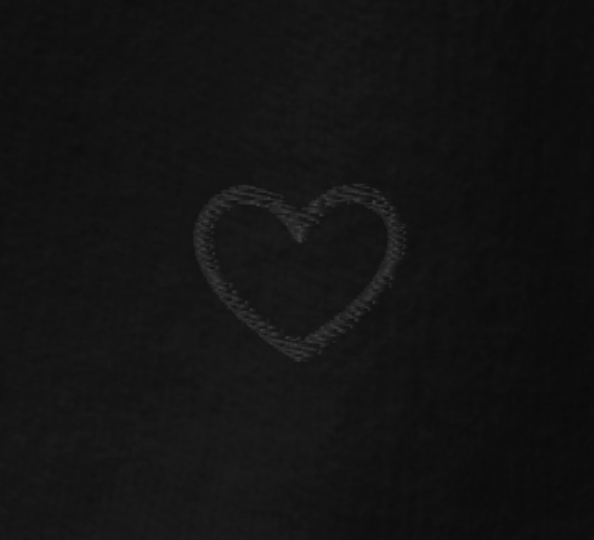 The "Heart on Your Sleeve" Hoodie - black with black heart