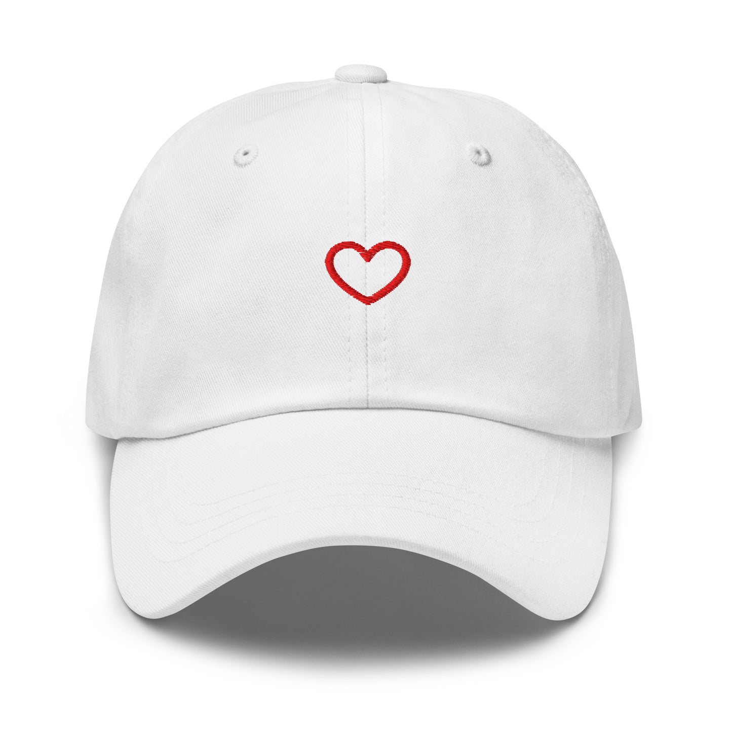 The Heart on your Sleeve Dad Hat - white with red heart
