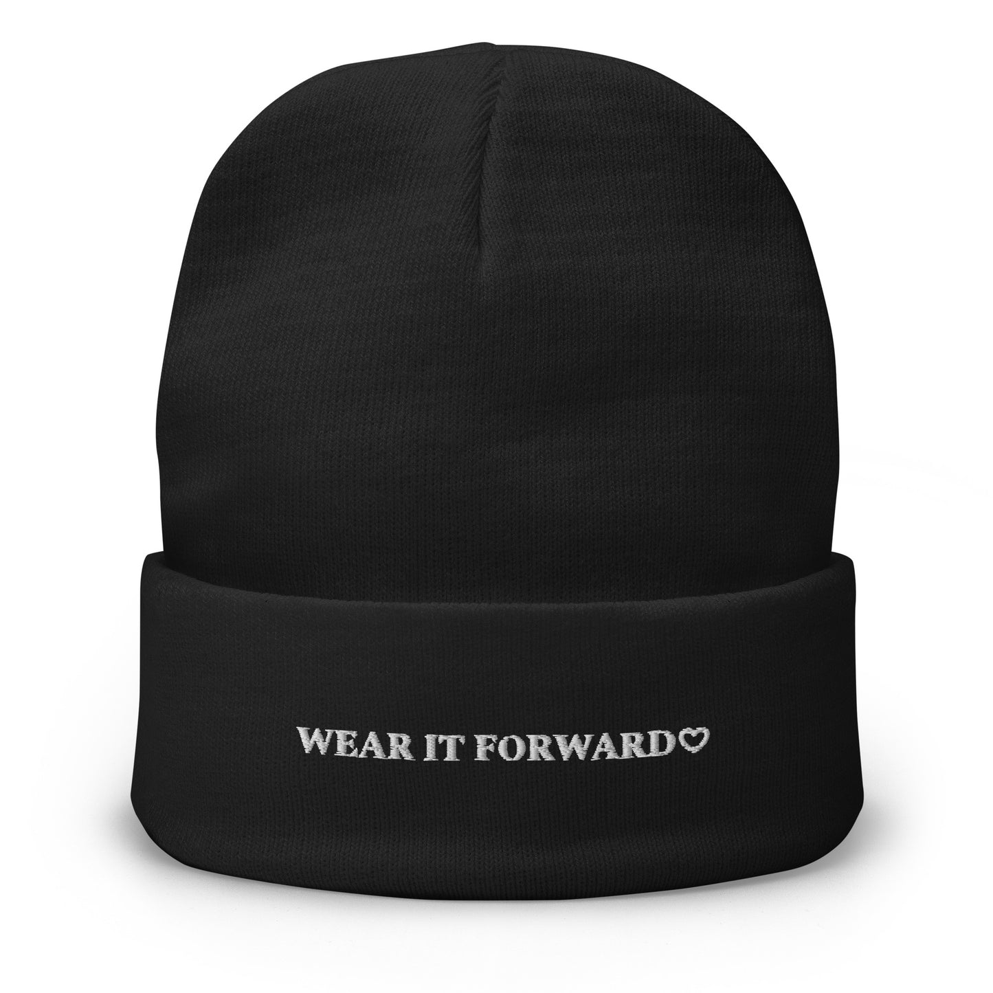 The Wear It Forward Beanie - black with white logo
